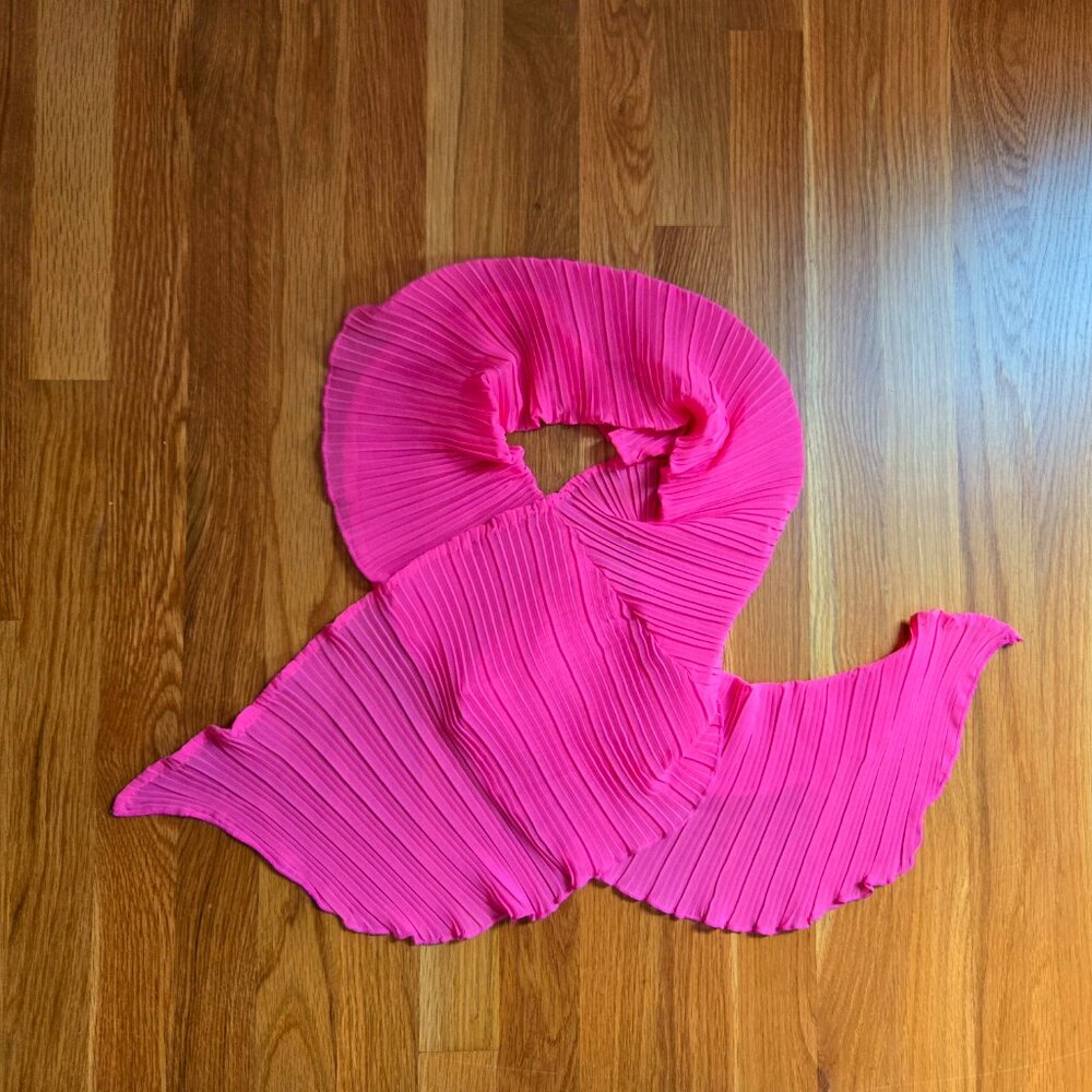 Hot Pink Crinkle Scarf Wrap